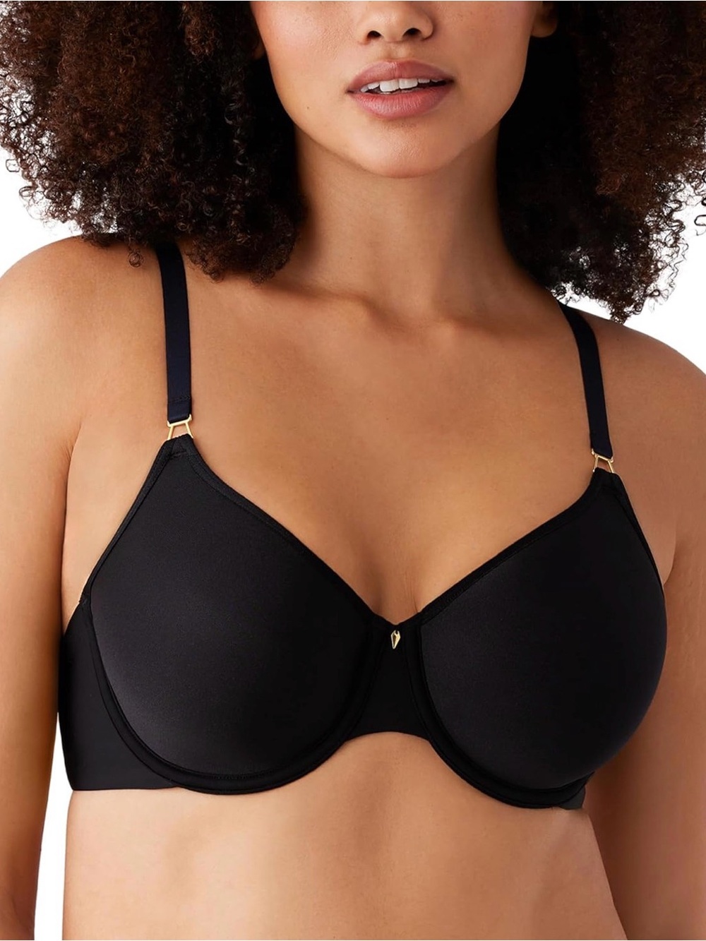 EUC Wacoal Simply Done Black Underwire T-Shirt Bra, Size 34DD